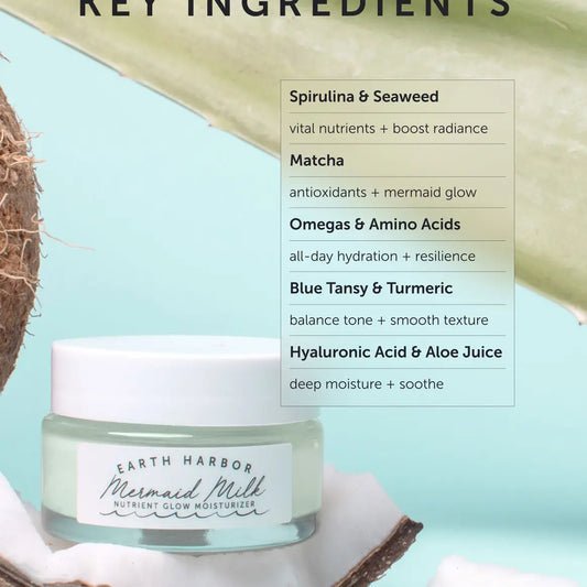 MERMAID MILK Superfood Moisturizer: Matcha + Spirulina