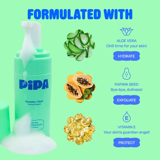 Pipa Squeaky Clean Cleanser Gentle Face Wash For Kids
