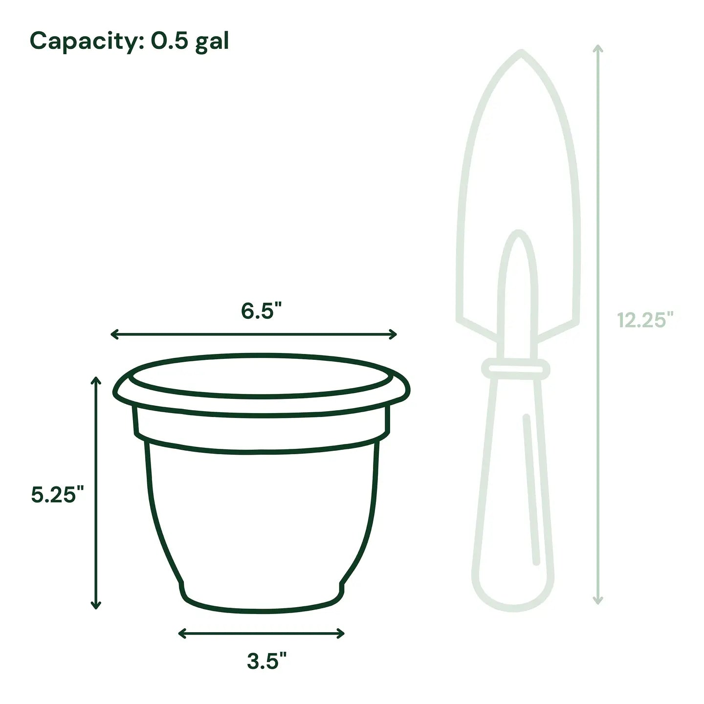 SproutMate Self-Water Pot – 6.5”