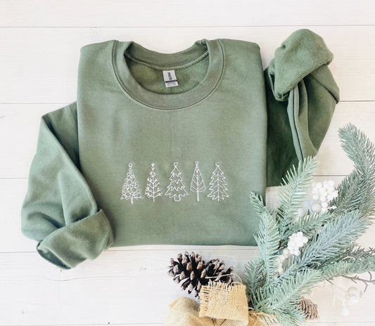 PLUS Embroidered Tree Sweatshirt Green | Pre-Order