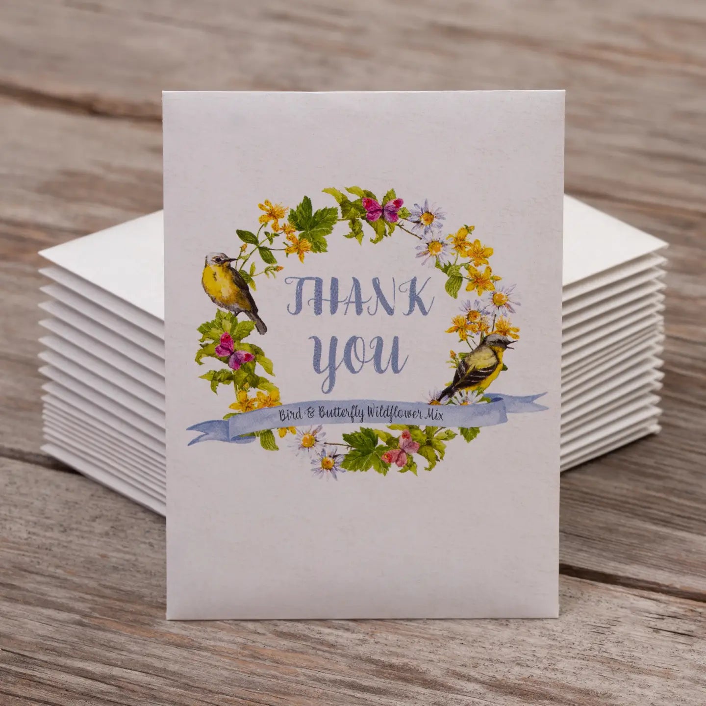 Thank You Bird Wreath - Bird & Butterfly Mix Seed Packets