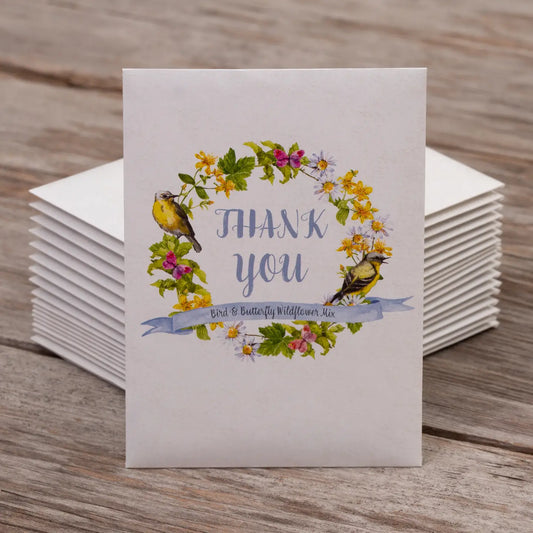 Thank You Bird Wreath - Bird & Butterfly Mix Seed Packets